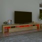 vidaXL Έπιπλο Τηλεόρασης με LED Sonoma Δρυς 260x36,5x40 εκ.