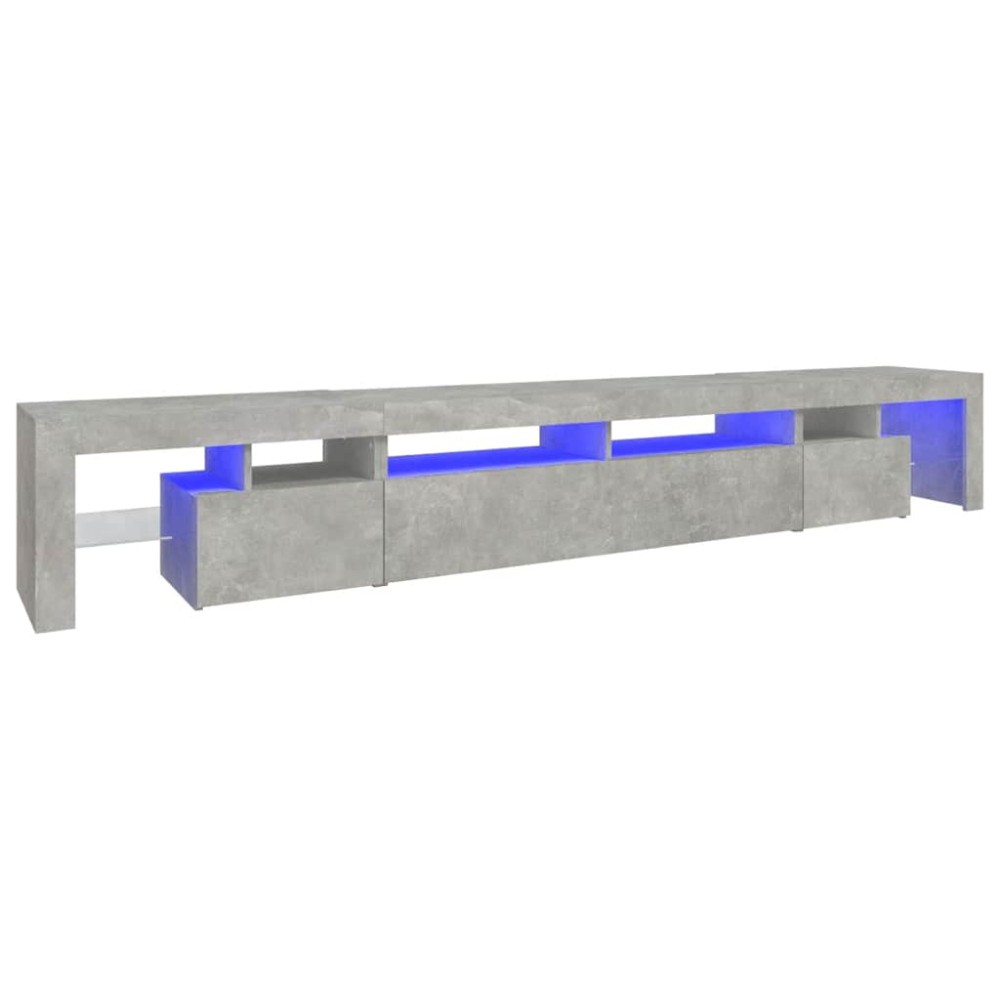 vidaXL Έπιπλο Τηλεόρασης με LED Γκρι Σκυροδέματος 260x36,5x40 εκ.