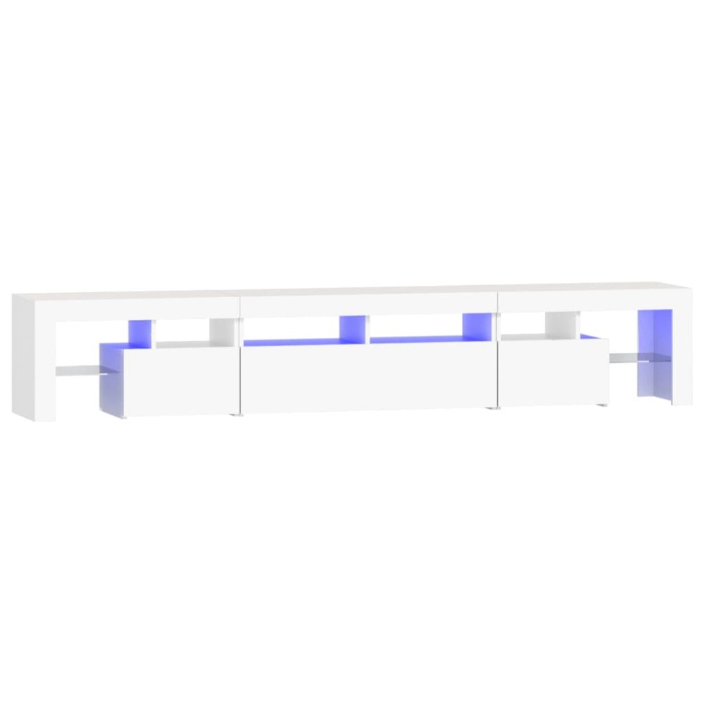 vidaXL Έπιπλο Τηλεόρασης με LED Λευκό 230x36,5x40 εκ.