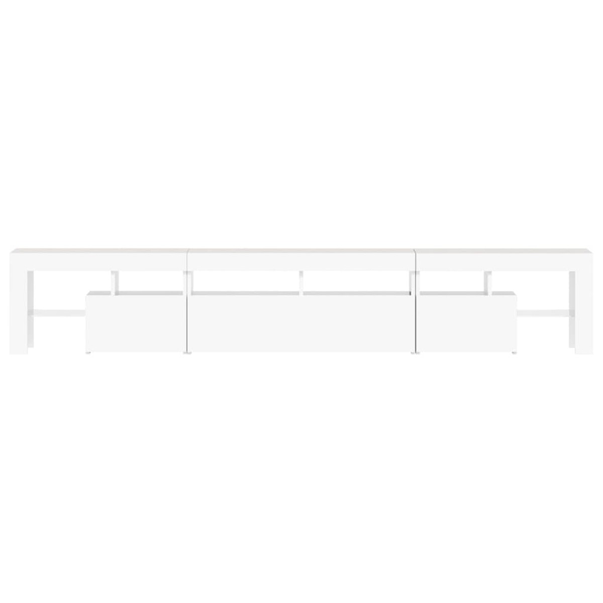 vidaXL Έπιπλο Τηλεόρασης με LED Λευκό 230x36,5x40 εκ.