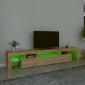 vidaXL Έπιπλο Τηλεόρασης με LED Sonoma Δρυς 215x36,5x40 εκ.