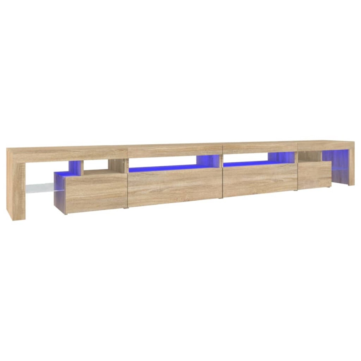 vidaXL Έπιπλο Τηλεόρασης με LED Sonoma Δρυς 290x36,5x40 εκ.