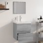 vidaXL Σετ Επίπλων Μπάνιου Γκρι Sonoma Επεξεργασμένο Ξύλο