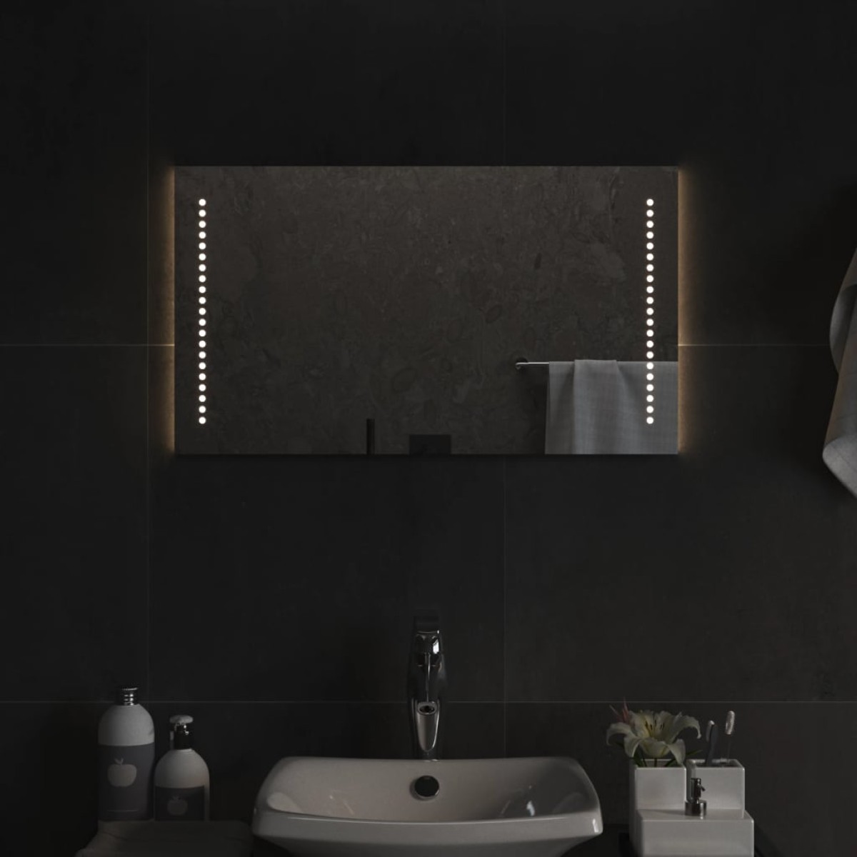 vidaXL Καθρέφτης Μπάνιου με LED 40x70 εκ.