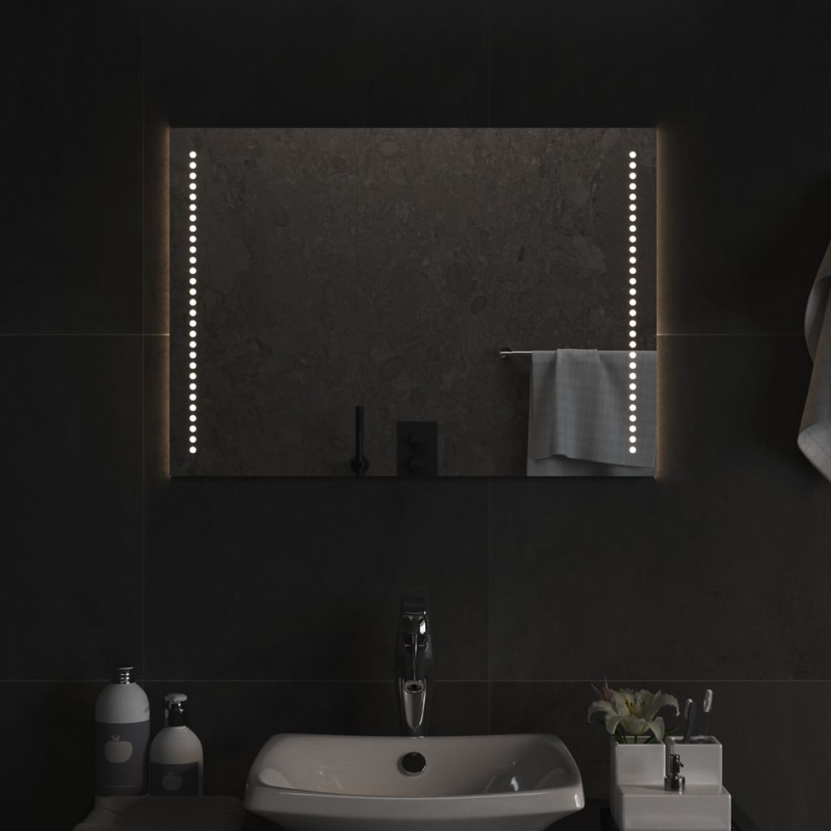 vidaXL Καθρέφτης Μπάνιου με LED 50 x 70 εκ.