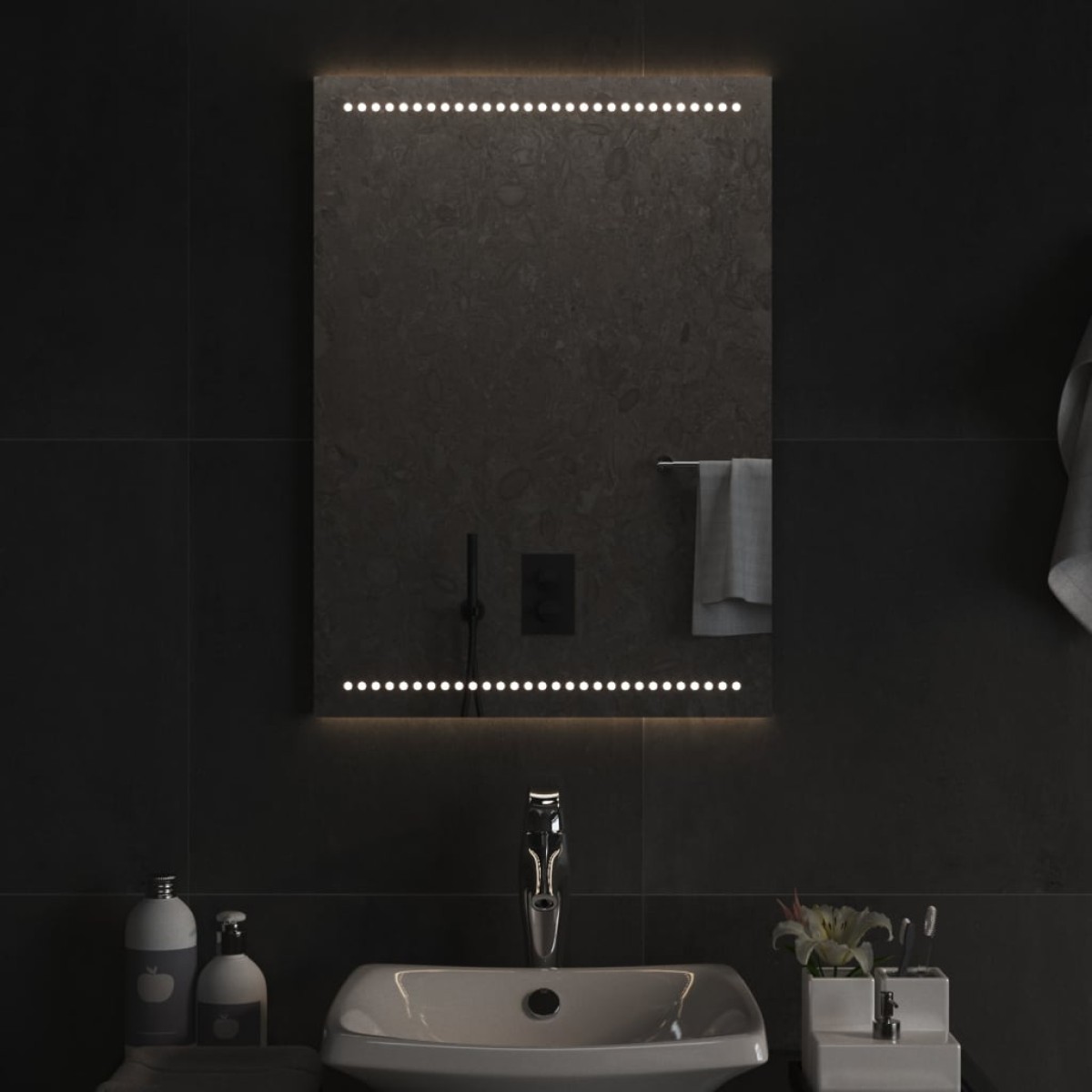 vidaXL Καθρέφτης Μπάνιου με LED 50 x 70 εκ.