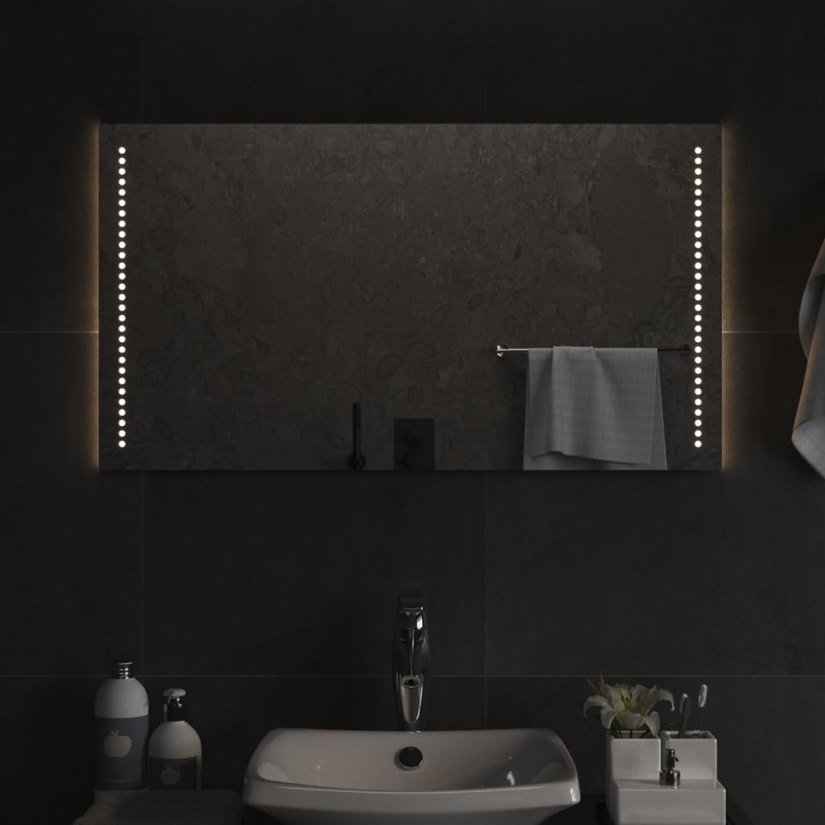 vidaXL Καθρέφτης Μπάνιου με LED 50x90 εκ.