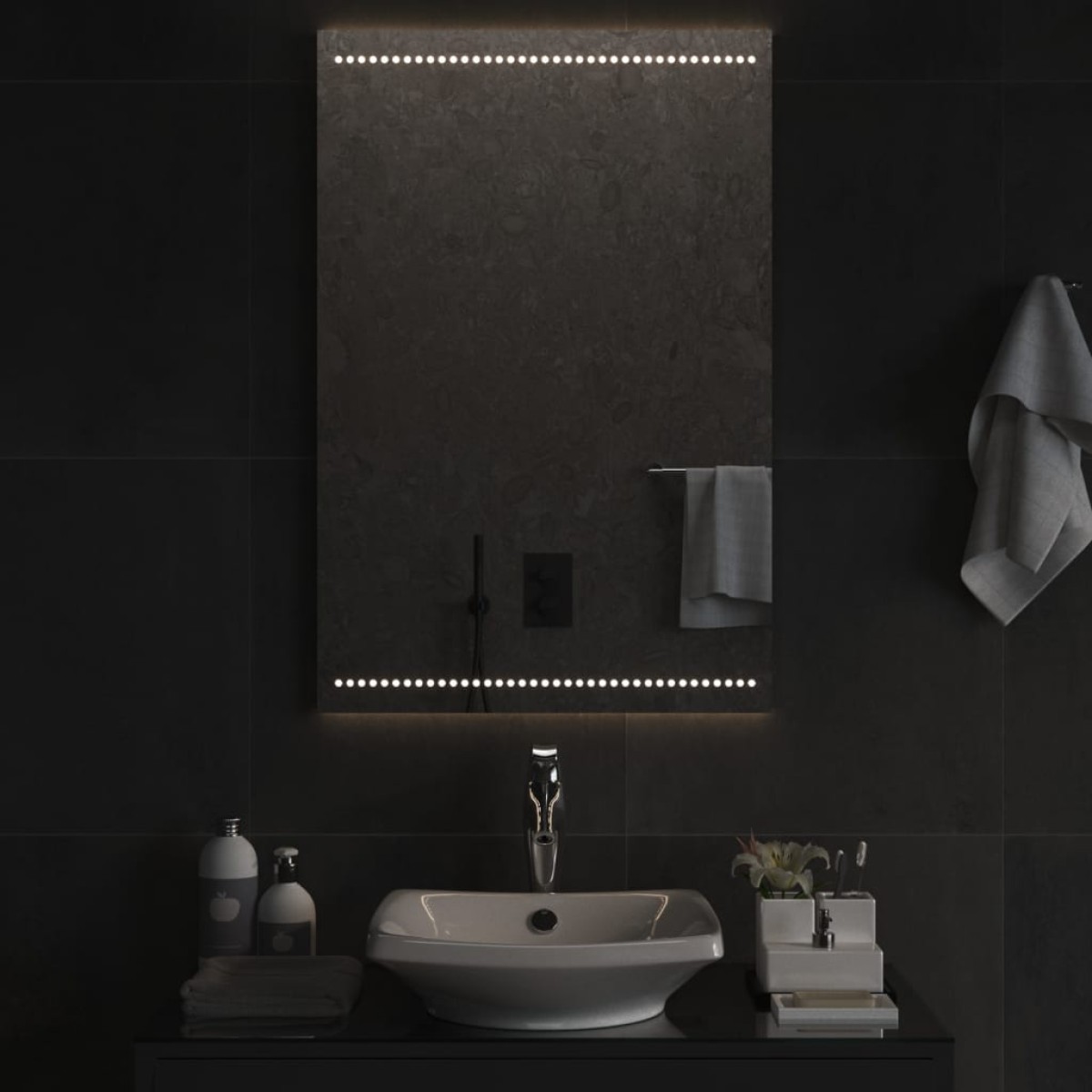 vidaXL Καθρέφτης Μπάνιου με LED 60x90 εκ.