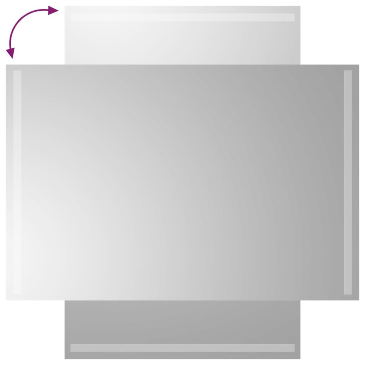vidaXL Καθρέφτης Μπάνιου με LED 60x90 εκ.