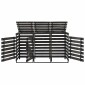 vidaXL Πλαίσιο Τριπλό για Κάδους 210x75x121 εκ. Βαμμένο Μασίφ Πεύκο