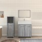 vidaXL Σετ Επίπλων Μπάνιου 3 Τεμαχίων Γκρι Sonoma Επεξεργασμένο Ξύλο