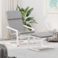 vidaXL Πολυθρόνα Relax Ανοιχτό Γκρι Υφασμάτινη με Υποπόδιο