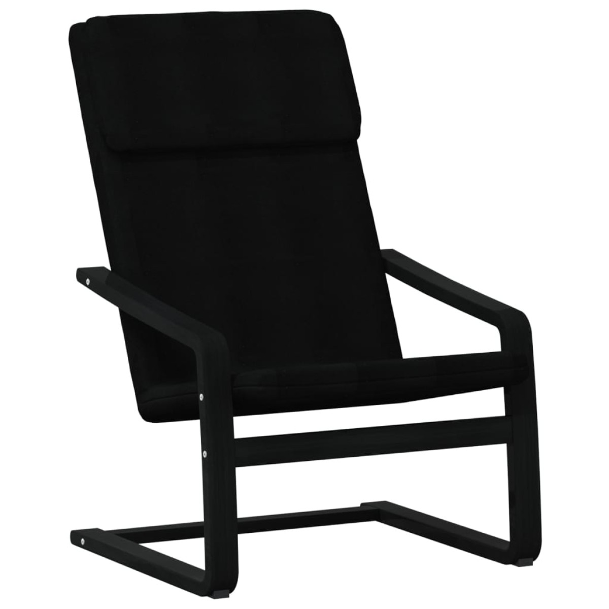 vidaXL Πολυθρόνα Relax Μαύρο Υφασμάτινη με Υποπόδιο