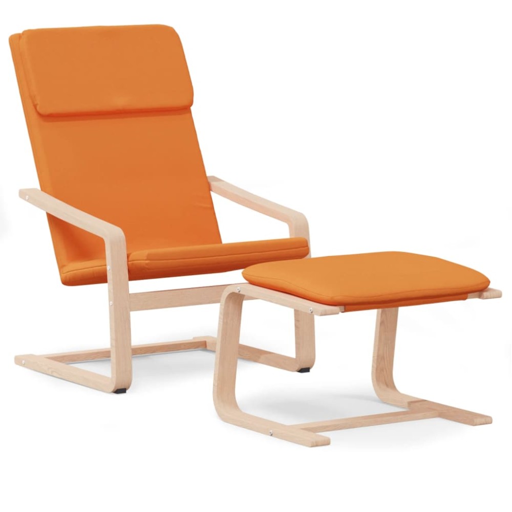 vidaXL Πολυθρόνα Relax Σκούρο Κίτρινο Υφασμάτινη με Υποπόδιο