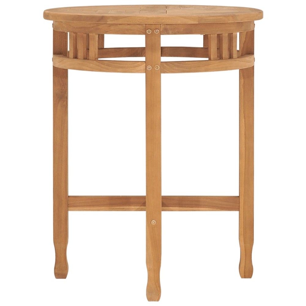 vidaXL Τραπέζι Bistro Ø 60 x 75,5 εκ. από Μασίφ Ξύλο Teak