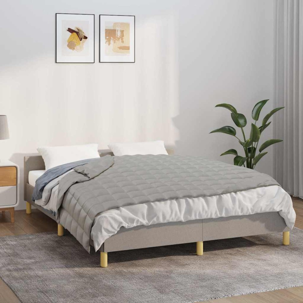 vidaXL Κουβέρτα Βαρύτητας Γκρι 140 x 200 εκ. 10 κ. Υφασμάτινη
