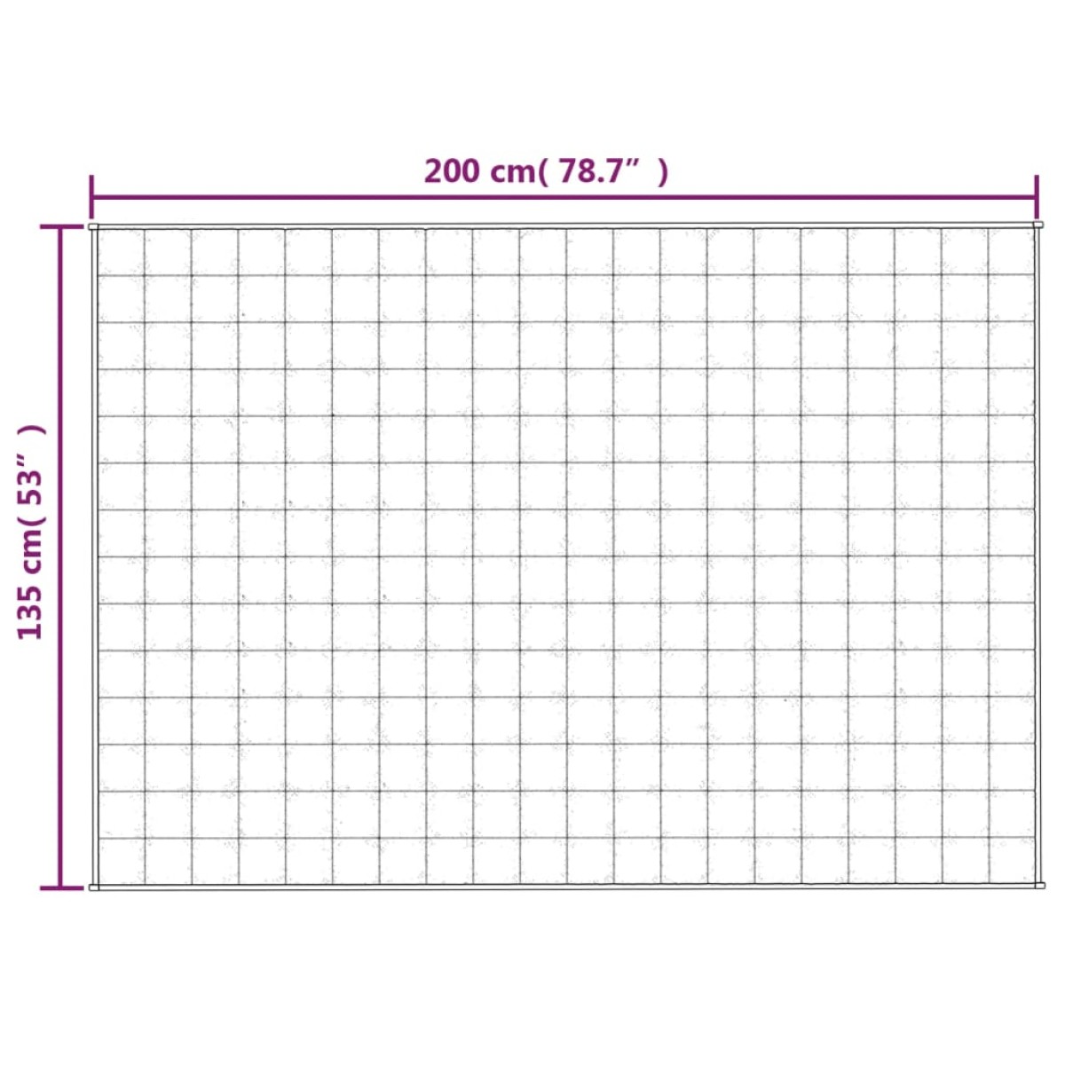 vidaXL Κουβέρτα Βαρύτητας Γκρι 135 x 200 εκ. 10 κ. Υφασμάτινη