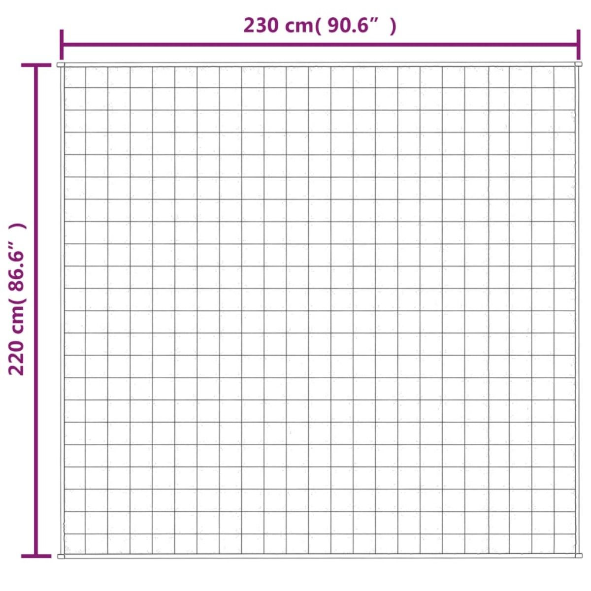 vidaXL Κουβέρτα Βαρύτητας Γκρι 220 x 230 εκ. 11 κ. Υφασμάτινη