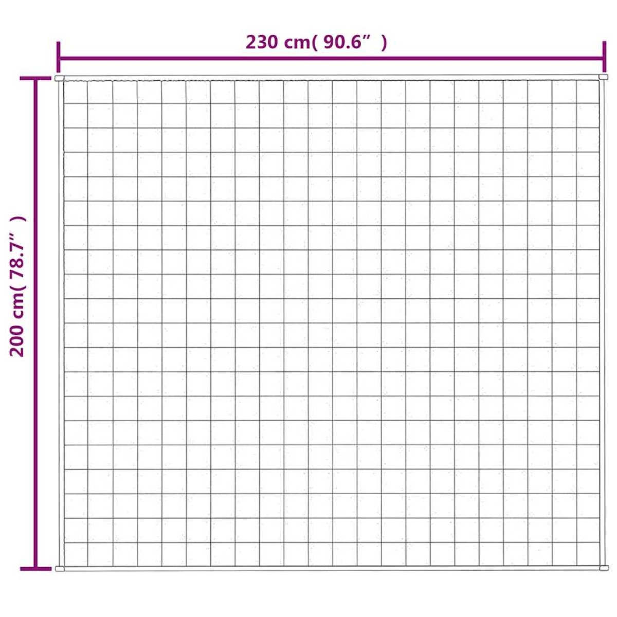 vidaXL Κουβέρτα Βαρύτητας Μπλε 200 x 230 εκ. 9 κ. Υφασμάτινη