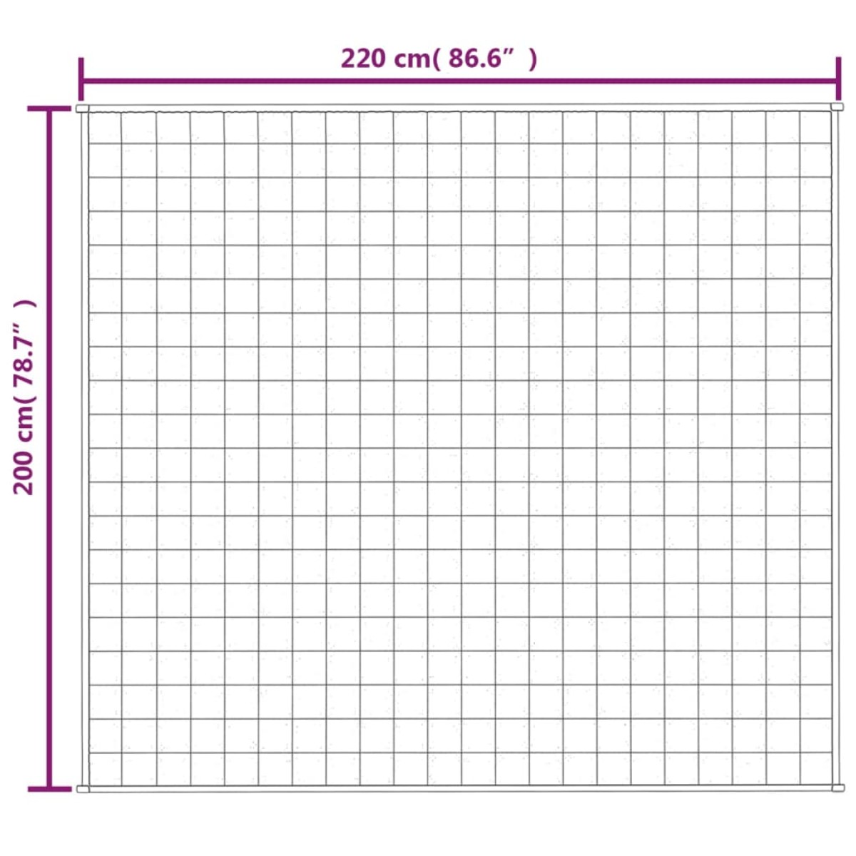 vidaXL Κουβέρτα Βαρύτητας Μπλε 200 x 220 εκ. 13 κ. Υφασμάτινη