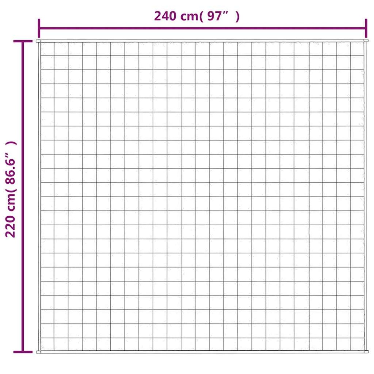 vidaXL Κουβέρτα Βαρύτητας Μπλε 220 x 240 εκ. 11 κ. Υφασμάτινη