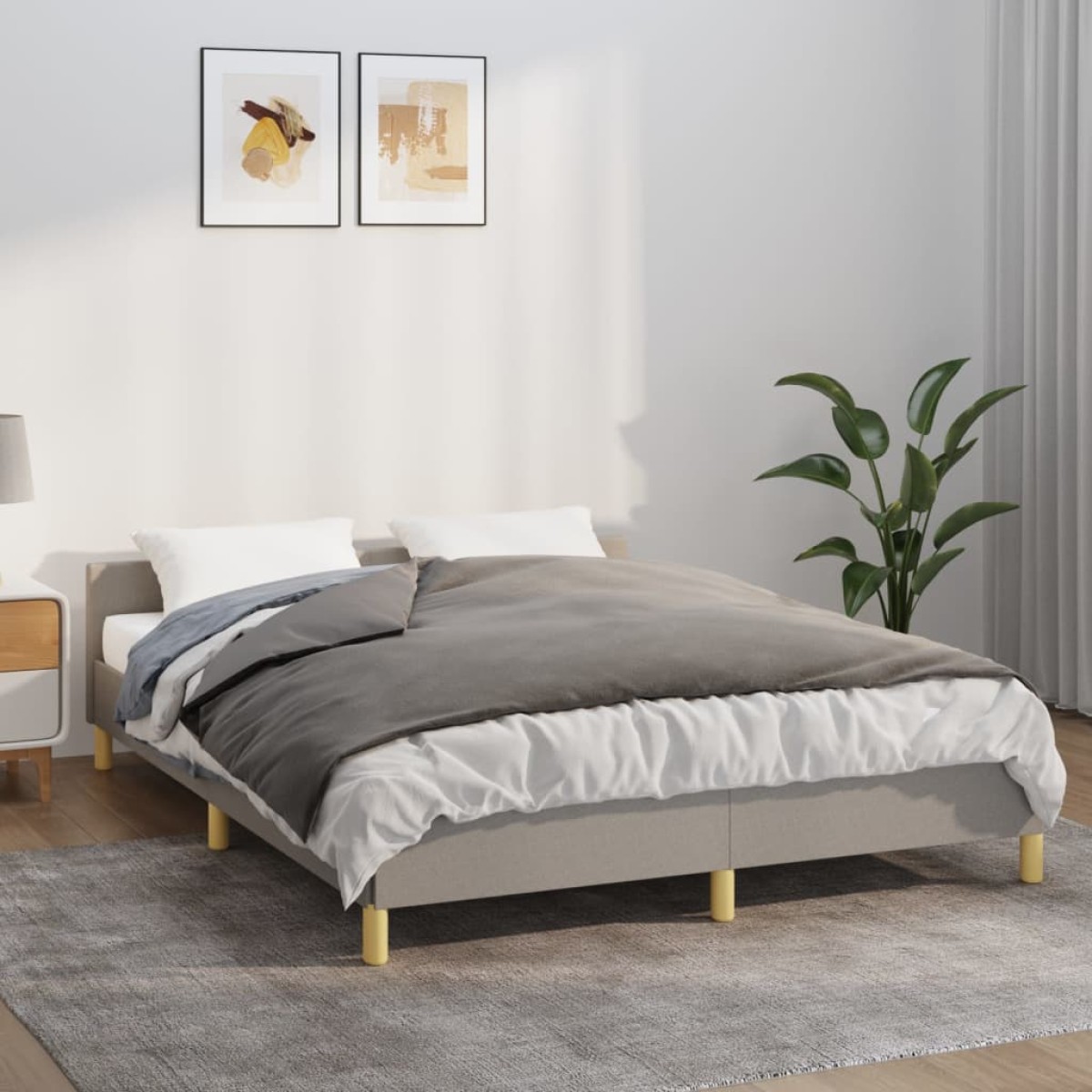 vidaXL Κουβέρτα Βαρύτητας με Κάλυμμα Γκρι 137x200 εκ. 6 κ. Υφασμάτινη