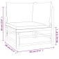 vidaXL Σαλόνι Κήπου Σετ 3 Τεμ. από Μπαμπού με Πράσινα Μαξιλάρια