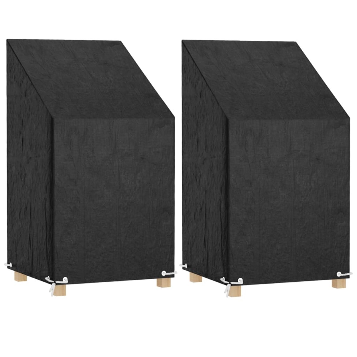 vidaXL Καλύμματα Καρέκλας με 8 Κρίκους 2 τεμ. 65x65x80/120 εκ Πολυαιθ.