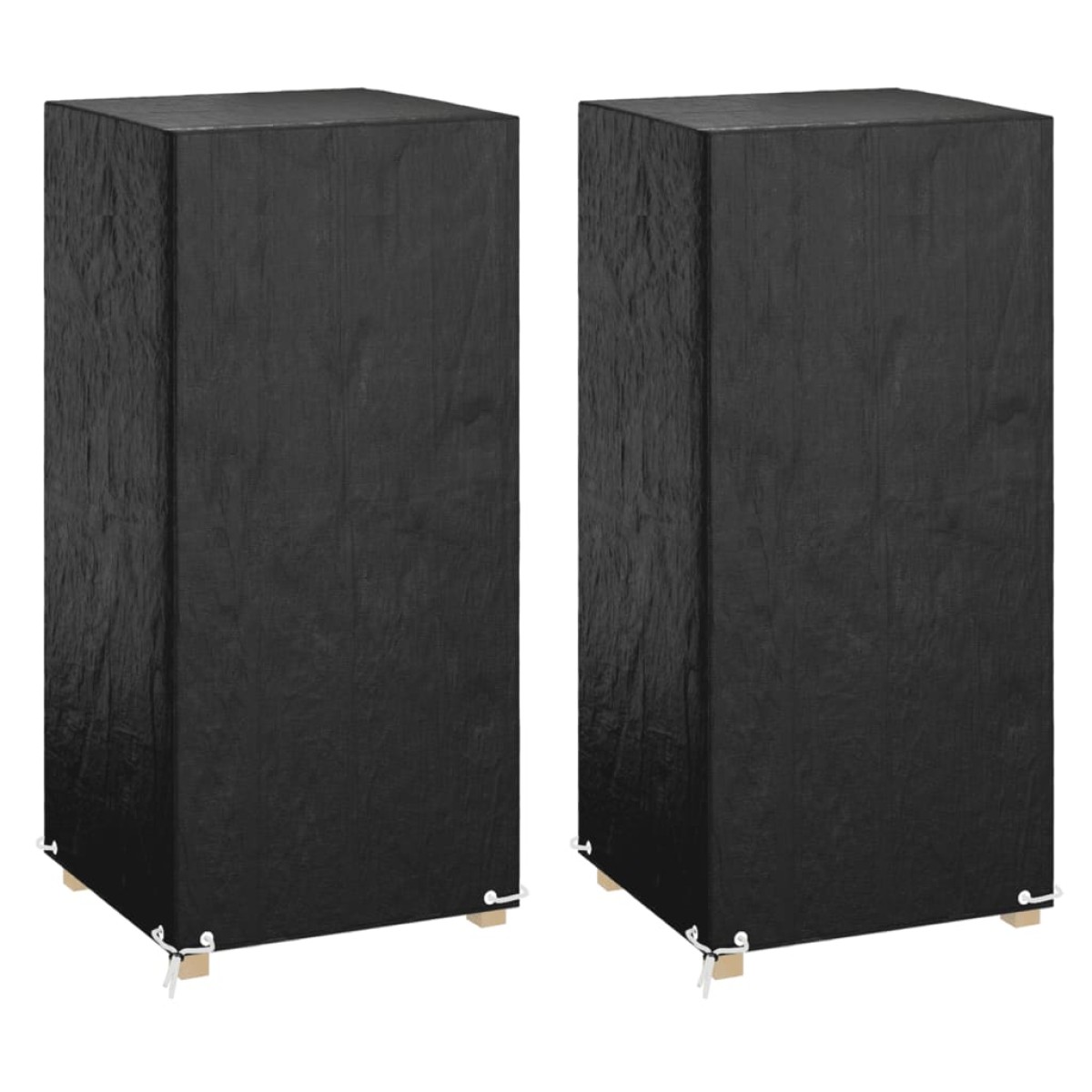 vidaXL Καλύμματα Καρέκλας με 8 Κρίκους 2 τεμ. 75x70x140 εκ Πολυαιθ.