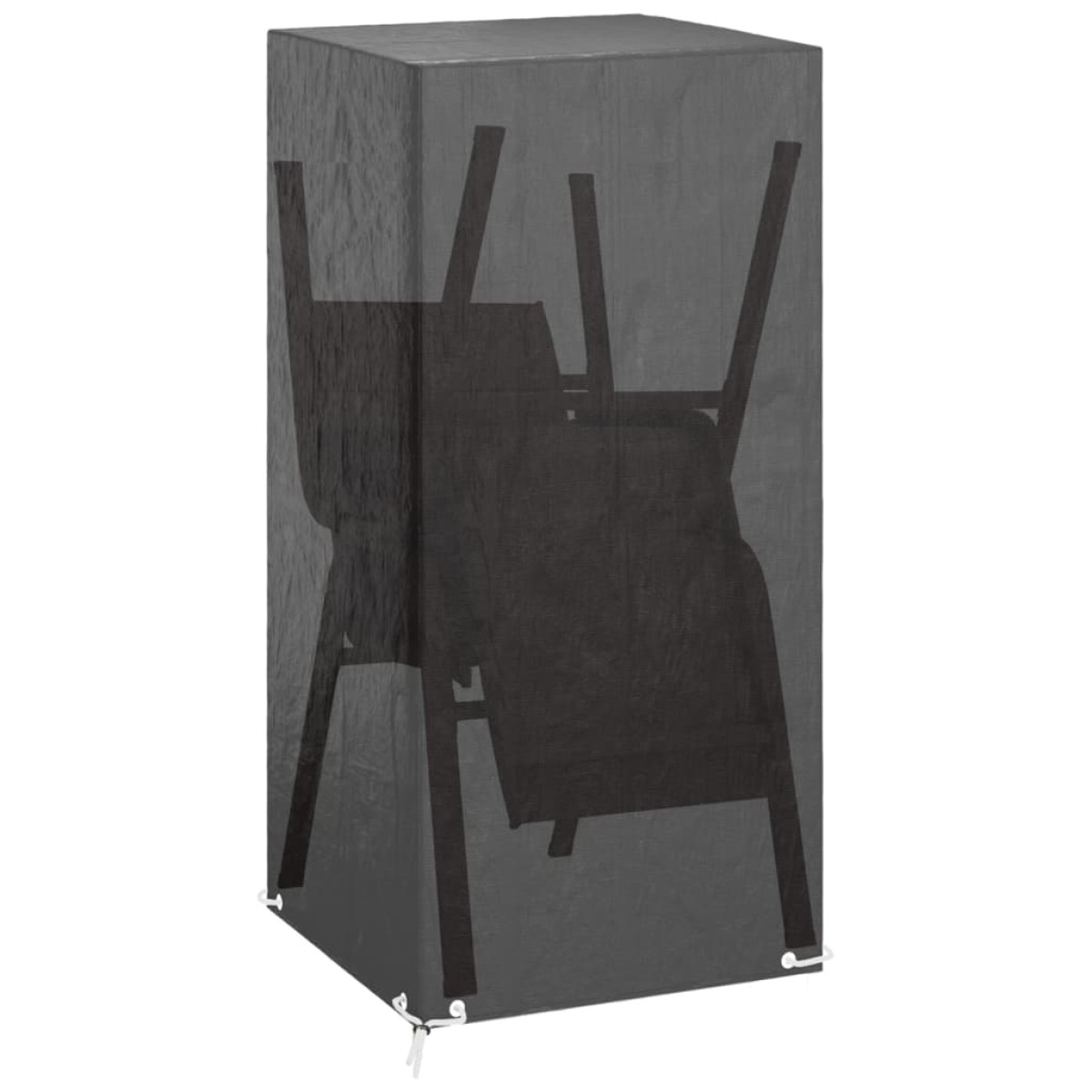 vidaXL Καλύμματα Καρέκλας με 8 Κρίκους 2 τεμ. 75x70x140 εκ Πολυαιθ.
