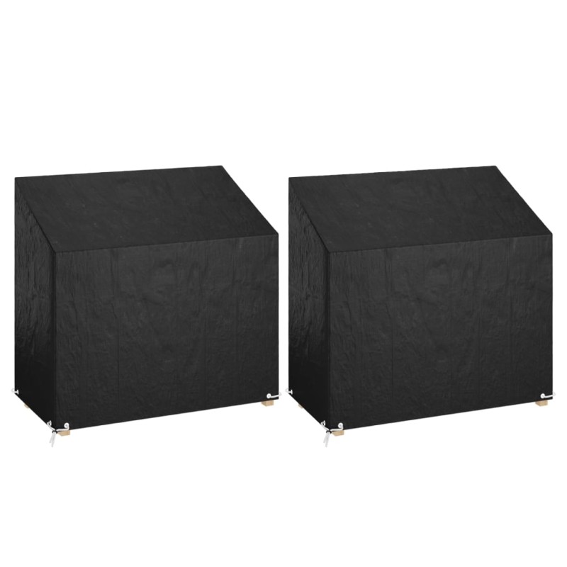vidaXL Καλύμματα Πάγκου με 8 Κρίκους 2 τεμ. 130x70x70/88 εκ. Πολυαιθ.