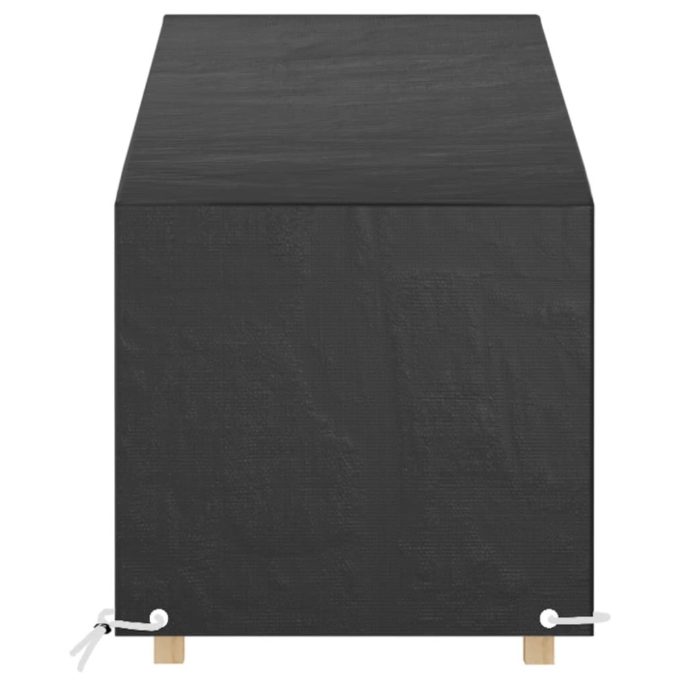 vidaXL Κάλυμμα Ξαπλώστρας 2 τεμ με 12 Κρίκους 205x75x40/70 εκ Πολυαιθ.