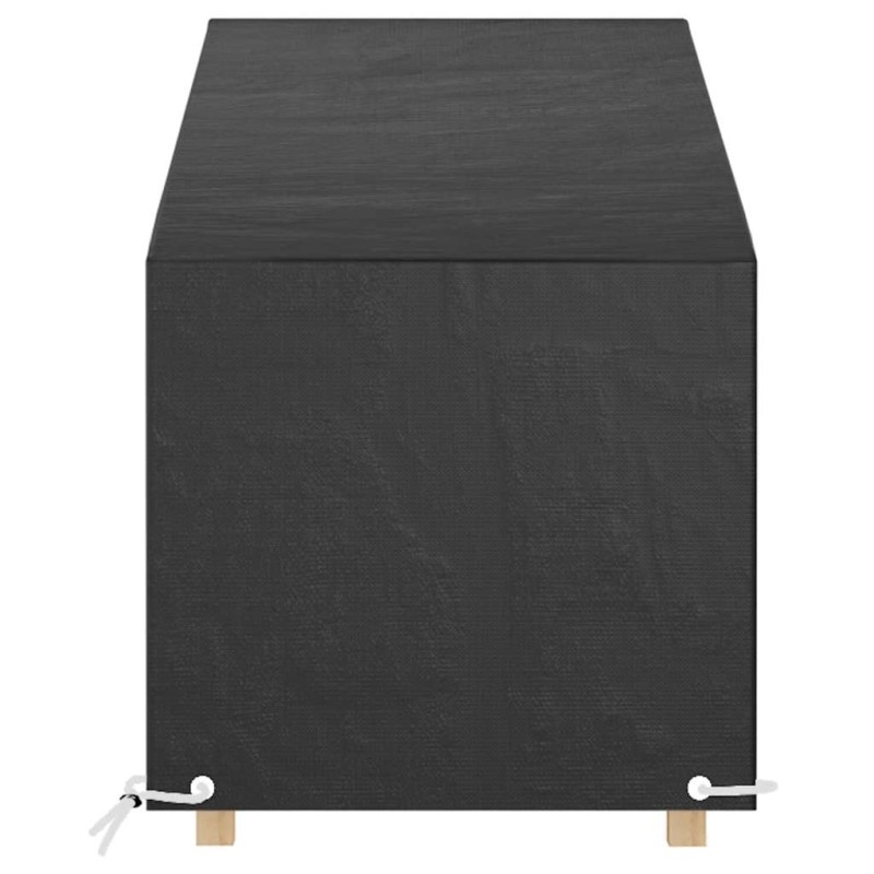 vidaXL Κάλυμμα Ξαπλώστρας 2 τεμ με 12 Κρίκους 200x65x35/60 εκ Πολυαιθ.