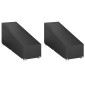 vidaXL Κάλυμμα Ξαπλώστρας 2 τεμ με 12 Κρίκους 200x65x35/60 εκ Πολυαιθ.
