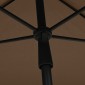 vidaXL Ομπρέλα Κήπου με Ιστό Χρώμα Taupe 210 x 140 εκ.