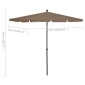 vidaXL Ομπρέλα Κήπου με Ιστό Χρώμα Taupe 210 x 140 εκ.