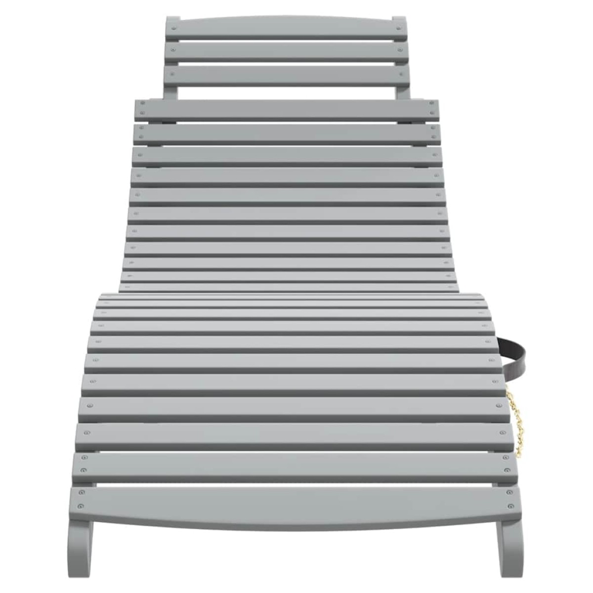 vidaXL Ξαπλώστρες 2 τεμ. Γκρι 184 x 55 x 64 εκ. από Μασίφ Ξύλο Ακακίας