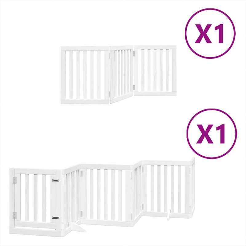 vidaXL Διαχωριστικό Σκύλων/Πόρτα Πτυσσόμενο 9 Πάνελ 450εκ. Ξύλο Λεύκας
