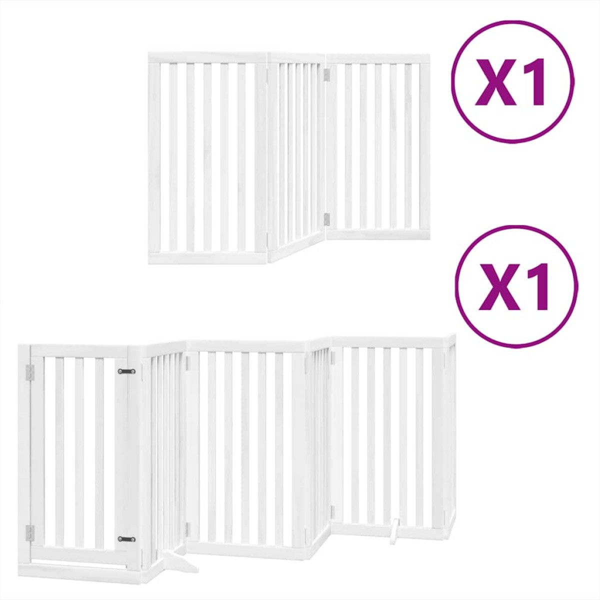 vidaXL Διαχωριστικό Σκύλων/Πόρτα Πτυσσόμενο 9 Πάνελ 450εκ. Ξύλο Λεύκας