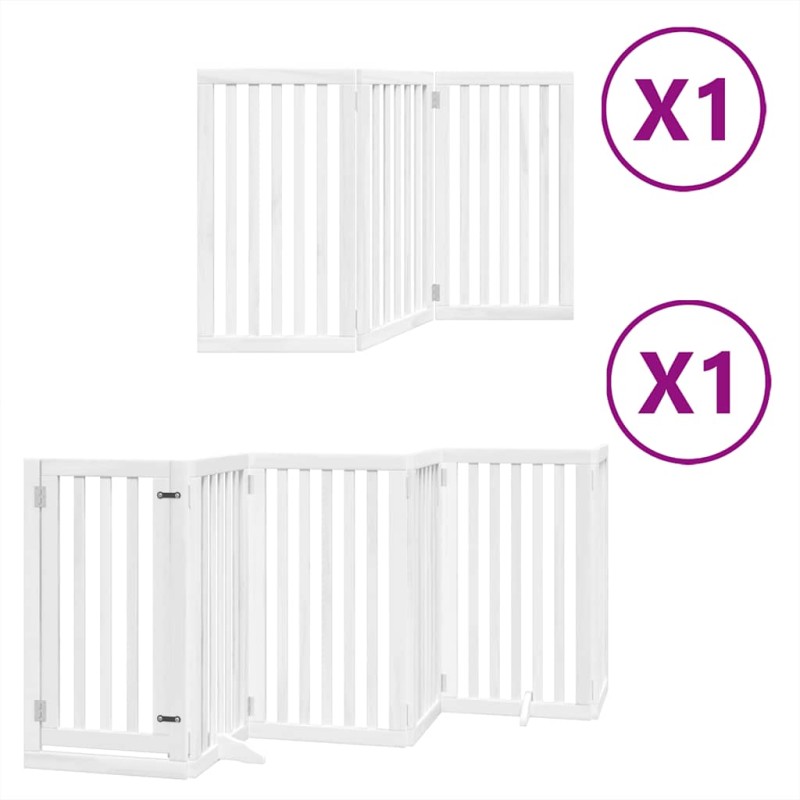vidaXL Διαχωριστικό Σκύλων/Πόρτα Πτυσσόμενο 9 Πάνελ 450εκ. Ξύλο Λεύκας