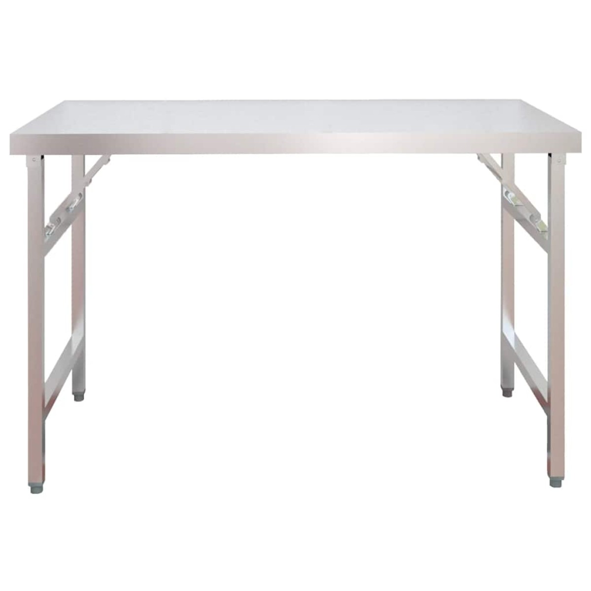 vidaXL Πάγκος Εργασίας Κουζίνας με Ράφι 120x60x115 εκ. Ανοξείδ. Ατσάλι