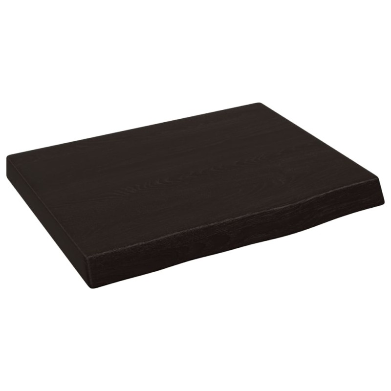 vidaXL Πάγκος Μπάνιου Σκούρο Καφέ 40x30x(2-4) εκ. Επεξ. Μασίφ Ξύλο