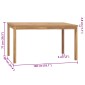 vidaXL Τραπεζαρία Κήπου 140 x 80 x 77 εκ. από Μασίφ Ξύλο Teak