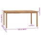 vidaXL Τραπεζαρία Κήπου 160 x 80 x 77 εκ. από Μασίφ Ξύλο Teak