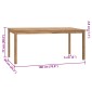 vidaXL Τραπεζαρία Κήπου 180 x 90 x 77 εκ. από Μασίφ Ξύλο Teak