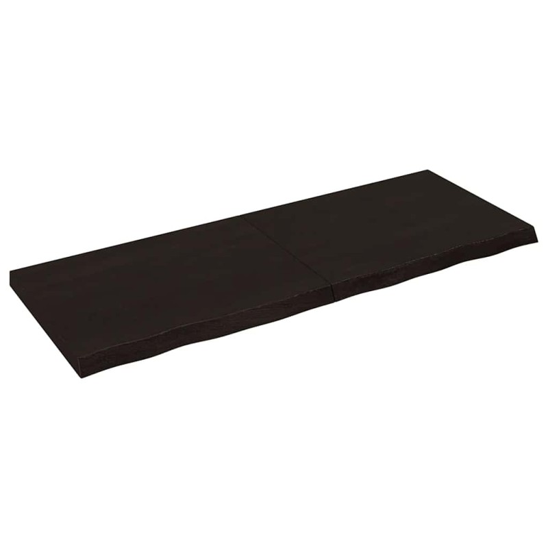 vidaXL Πάγκος Μπάνιου Σκούρο Καφέ 160x60x(2-6) εκ. Επεξεργ. Μασίφ Ξύλο