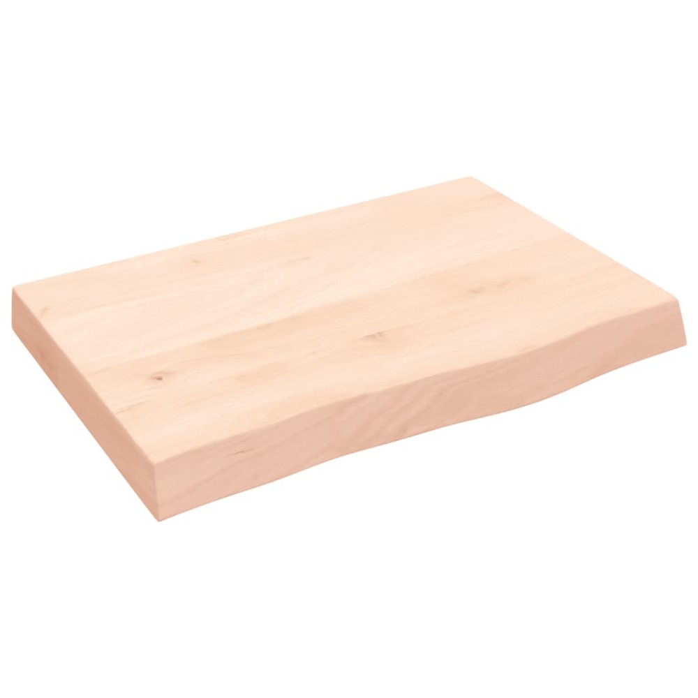 vidaXL Επιφάνεια Τραπεζιού 60x40x(2-6) εκ Ακατέργαστο Μασίφ Ξύλο Δρυός