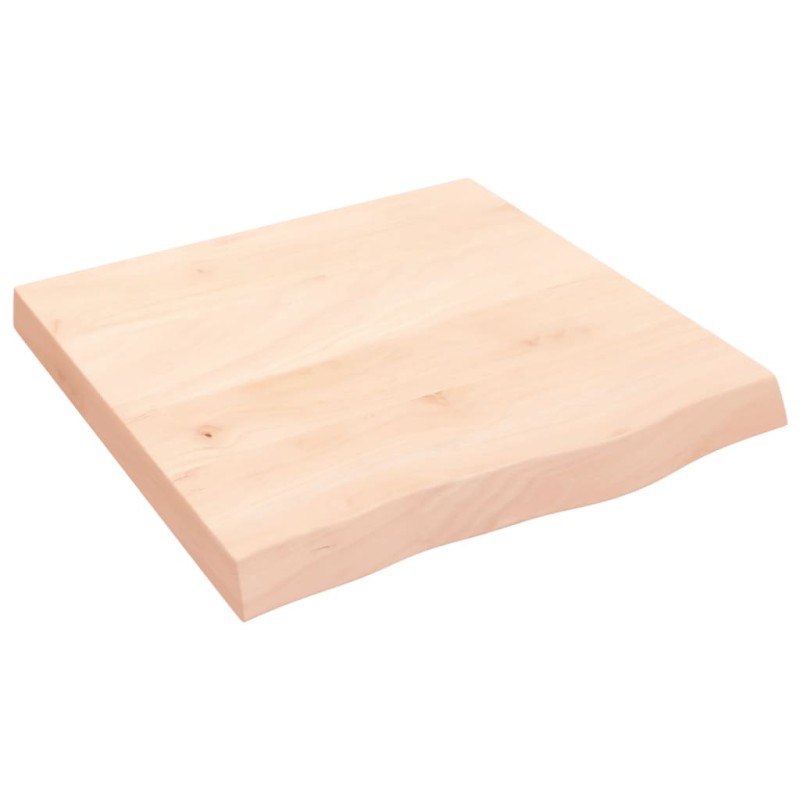 vidaXL Επιφάνεια Τραπεζιού 60x60x(2-6) εκ Ακατέργαστο Μασίφ Ξύλο Δρυός
