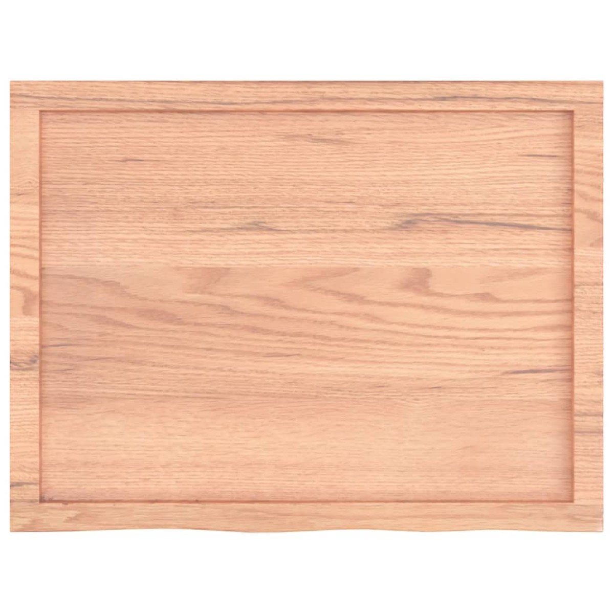 vidaXL Επιφάνεια Τραπεζιού Αν. Καφέ 80x60x6 εκ. Επεξ. Μασίφ Ξύλο Δρυός
