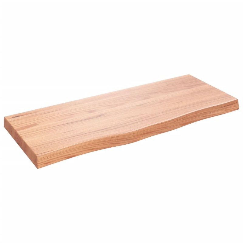 vidaXL Επιφ Τραπεζιού Αν Καφέ 100x40x(2-6)εκ. Επεξ. Μασίφ Ξύλο Δρυός